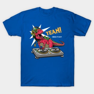 Dj Dinosaur Turntable T-Shirt